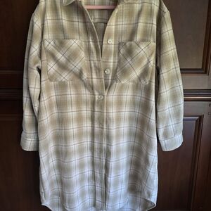 Plaid Button Down Shirt for Women